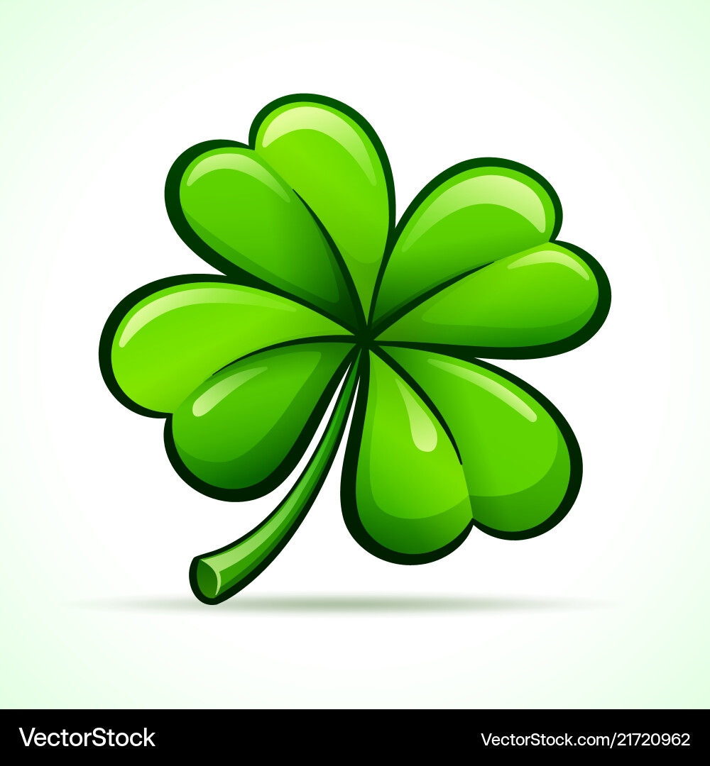 4 leaf clover drawing