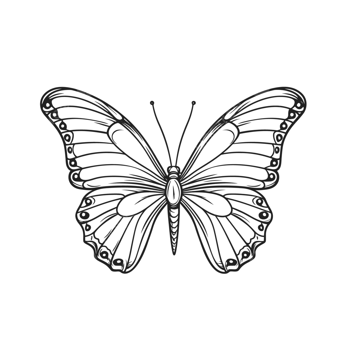 Free Line Drawings Of Butterflies Outline Sketch Vector Wing Drawing Butter Drawing Butterflies Drawing PNG And Vector With Transparent Background For Free Download