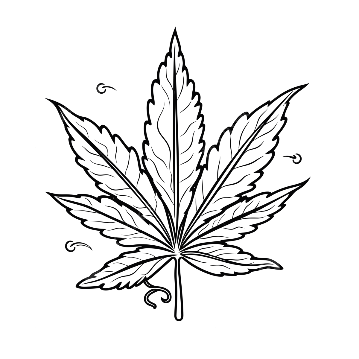 pot leaf drawing