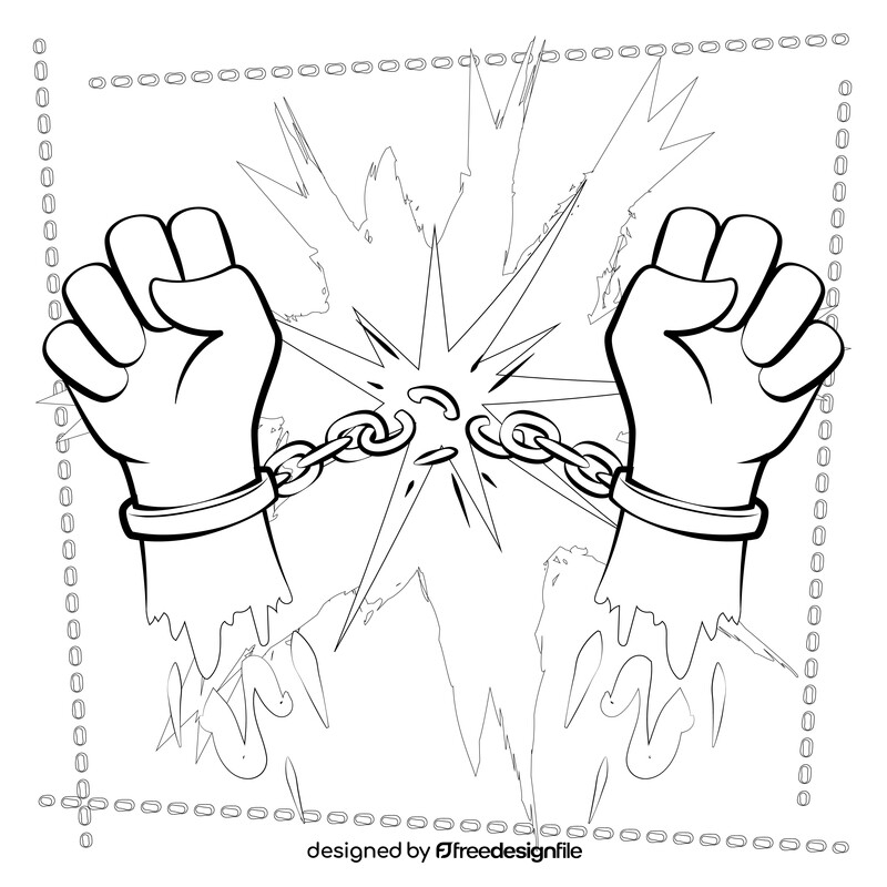 Freedom Drawing Black And White Vector Free Download