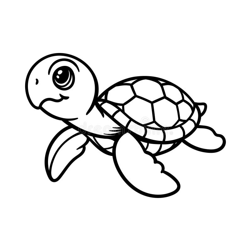 turtle drawing cute