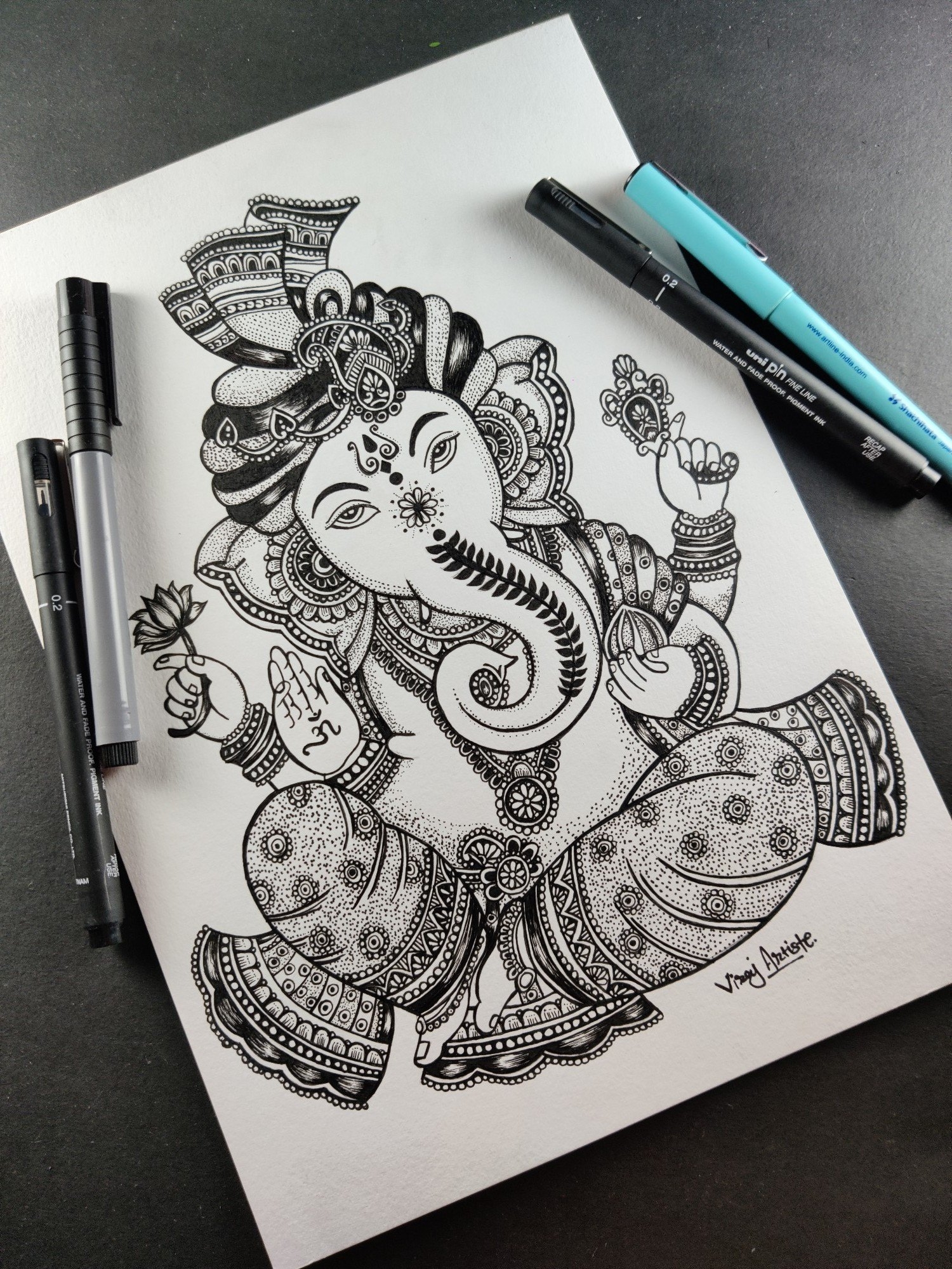 Ganesh Hand Design Art At 500 piece In Vadodara ID 2851092505497
