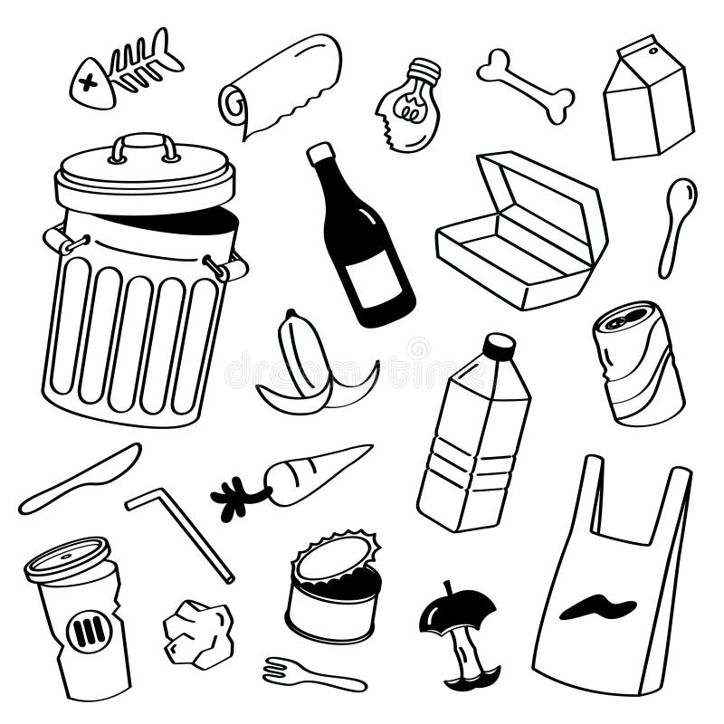 trash drawing