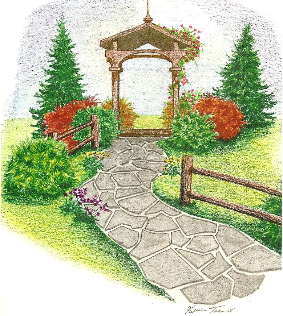 Garden Drawing Metz2009 Flickr