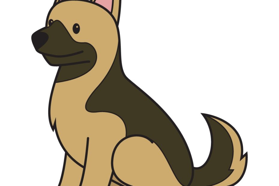 German Shepherd Drawing How To Draw A German Shepherd Step By Step
