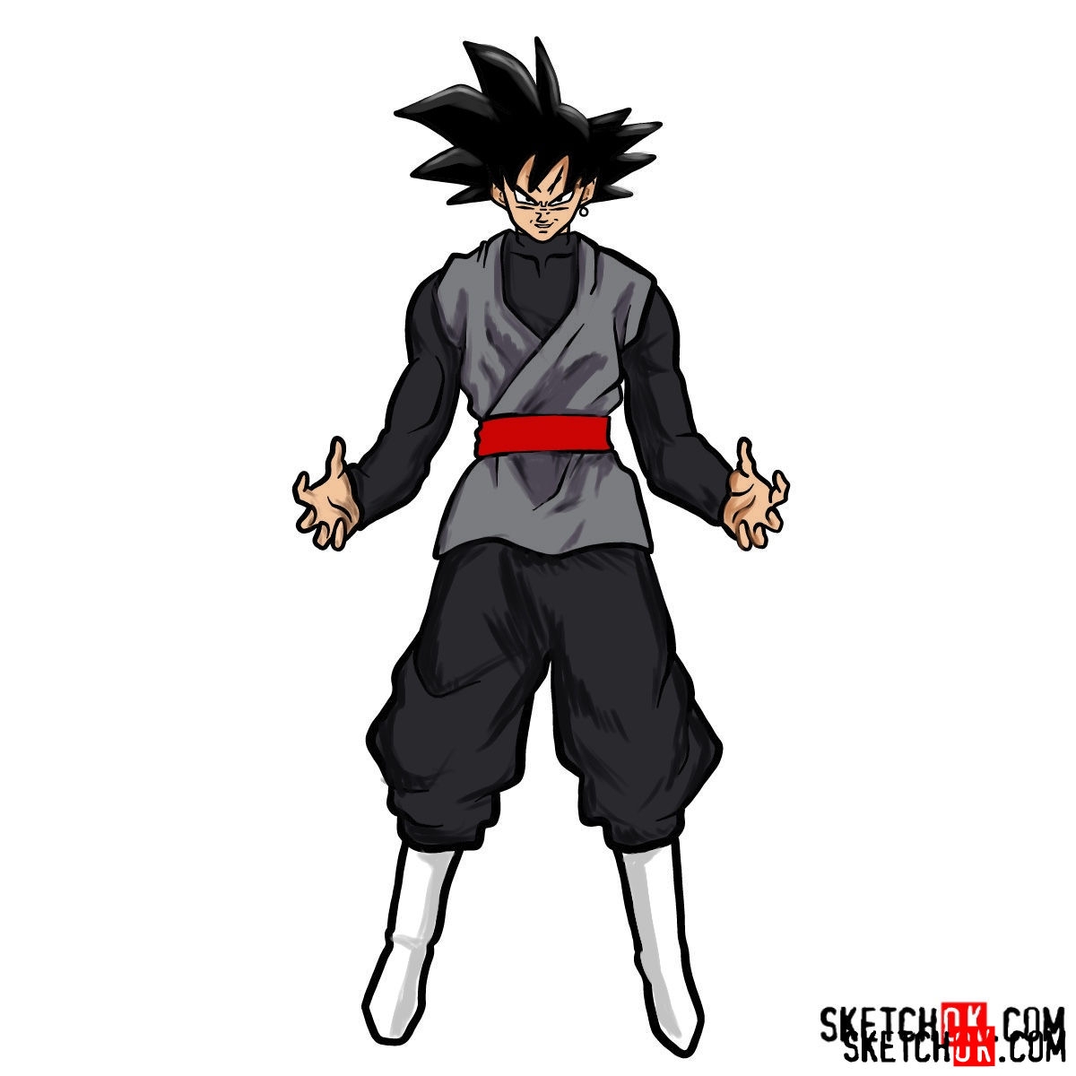Goku Black Drawings Sketchok Easy Drawing Guides