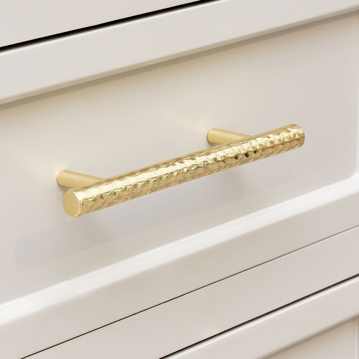 Gold Metal Hammered Bar Pull Drawer Handle Melody Maison