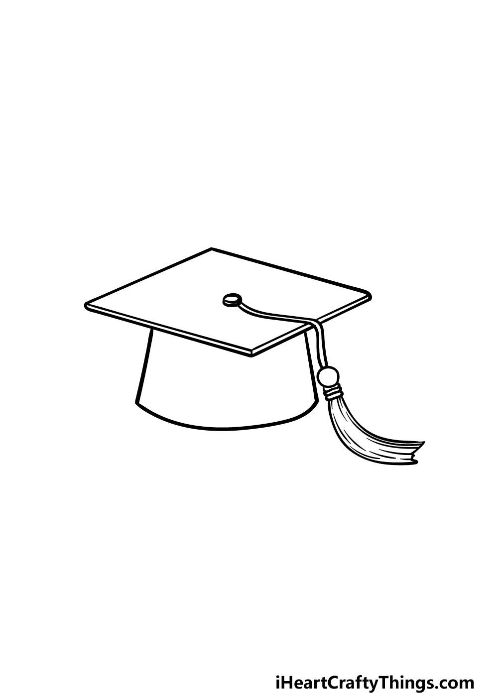 Graduation Hat Drawing How To Draw A Graduation Hat Step By Step