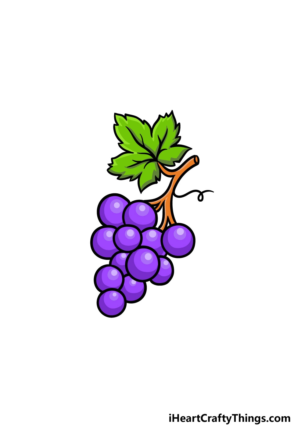 Grapes Drawing How To Draw Grapes Step By Step
