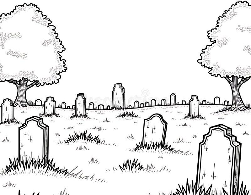Graveyard Sketch Stock Illustrations 2 335 Graveyard Sketch