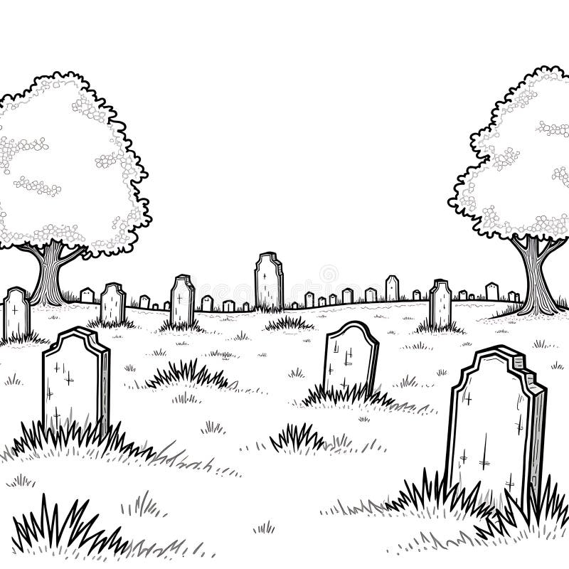 Graveyard Sketch Stock Illustrations 2 335 Graveyard Sketch 