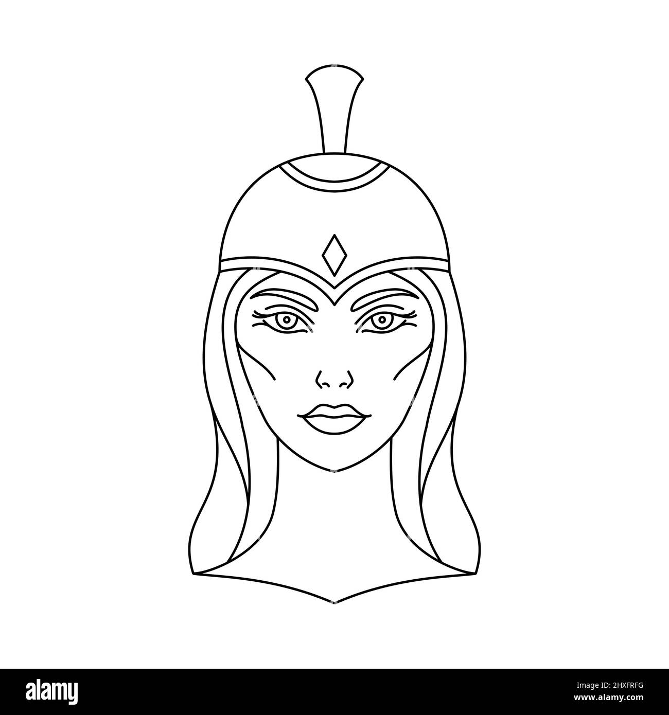 Greek Art Athena Stock Vector Images Alamy