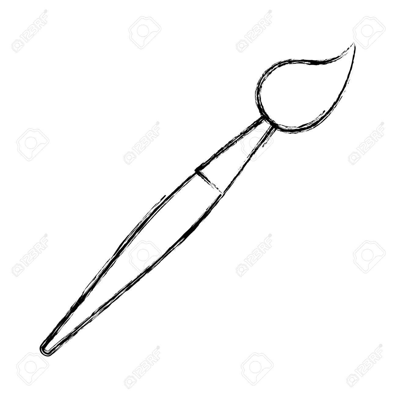 Grunge Art Paintbrush Drawing Tool Design Vector Illustration Royalty Free SVG Cliparts Vectors And Stock Illustration Image 99485793 