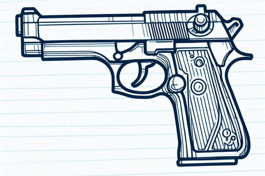 Gun Drawing How To Draw Gun Step By Step Make Drawing