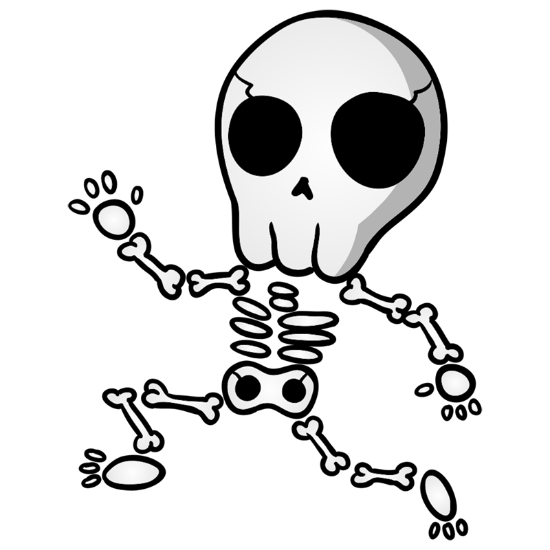 Halloween Drawings How To Draw A Skeleton Easy Step By Step