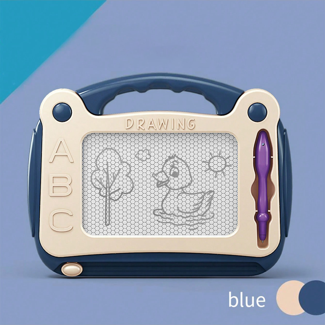 HAMBO Mainan Papan Tulis Anak Magnetic Drawing Board Colorful HB21 Blue JakartaNotebook