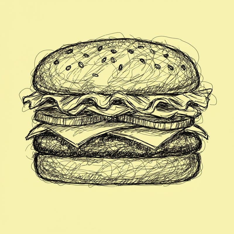 hamburger drawing