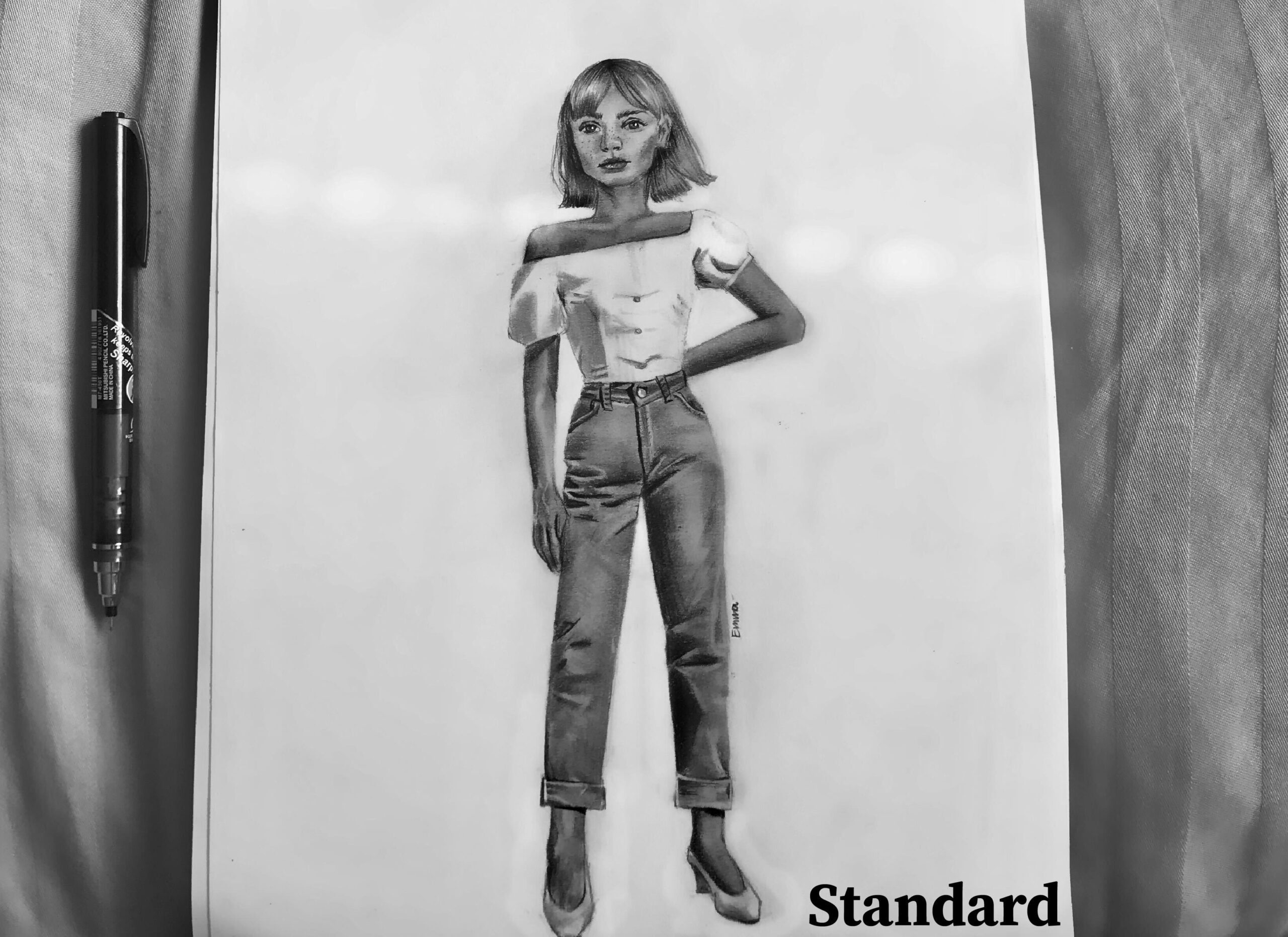 Hand Draw Full Body Realistic Portraits