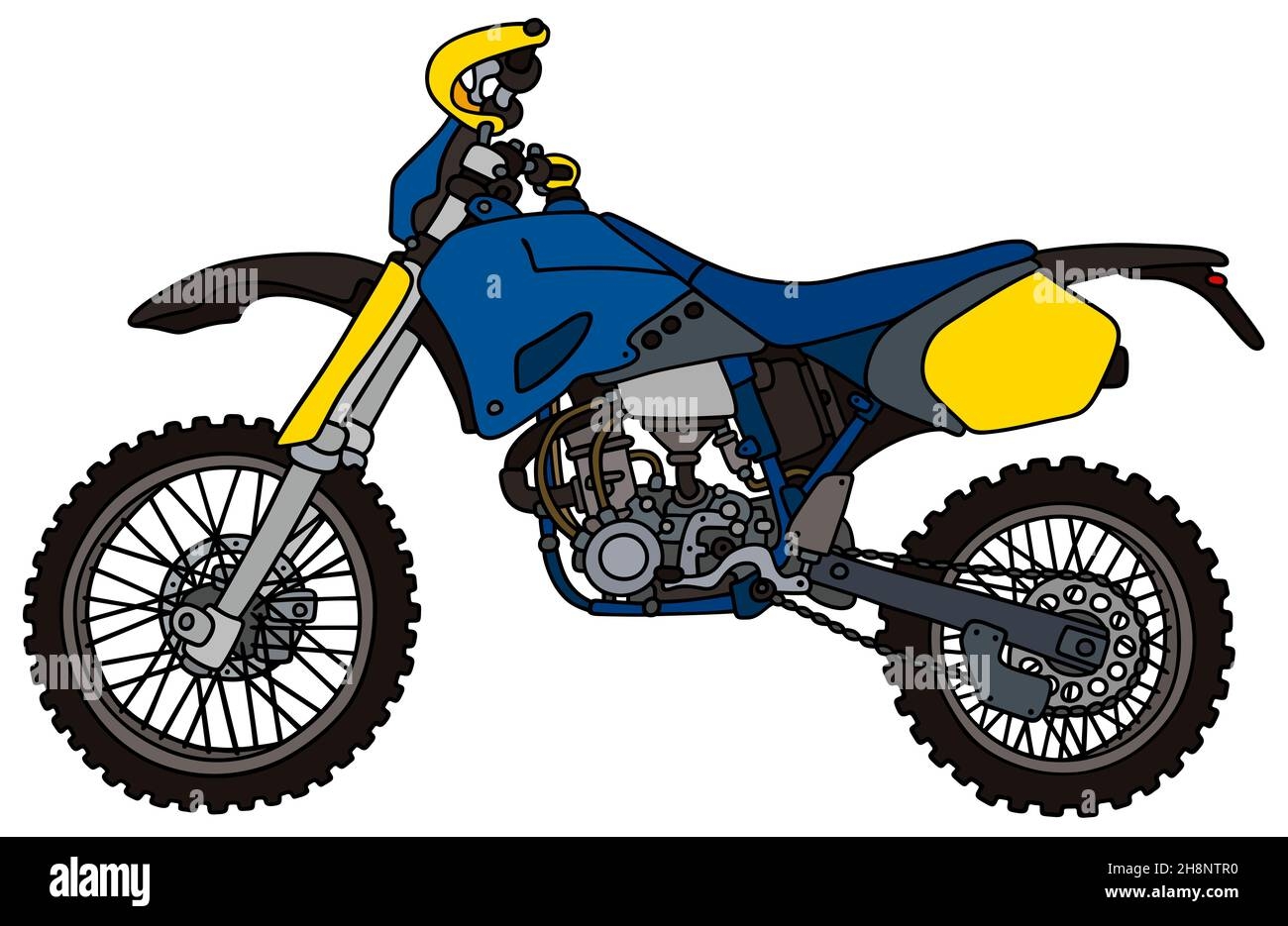 drawings of motocross bikes