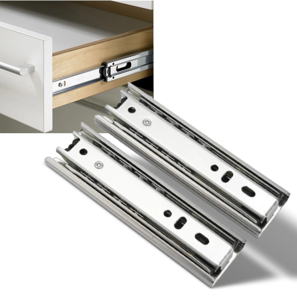 Haofy 2PCS 5inch Drawer Slides Soft Close Ball Bearing Drawer 