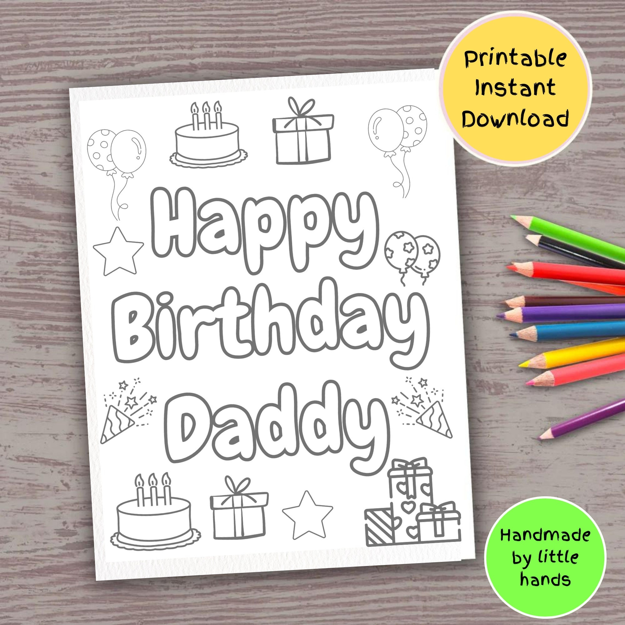 Happy Galvanised Birthday Drawing