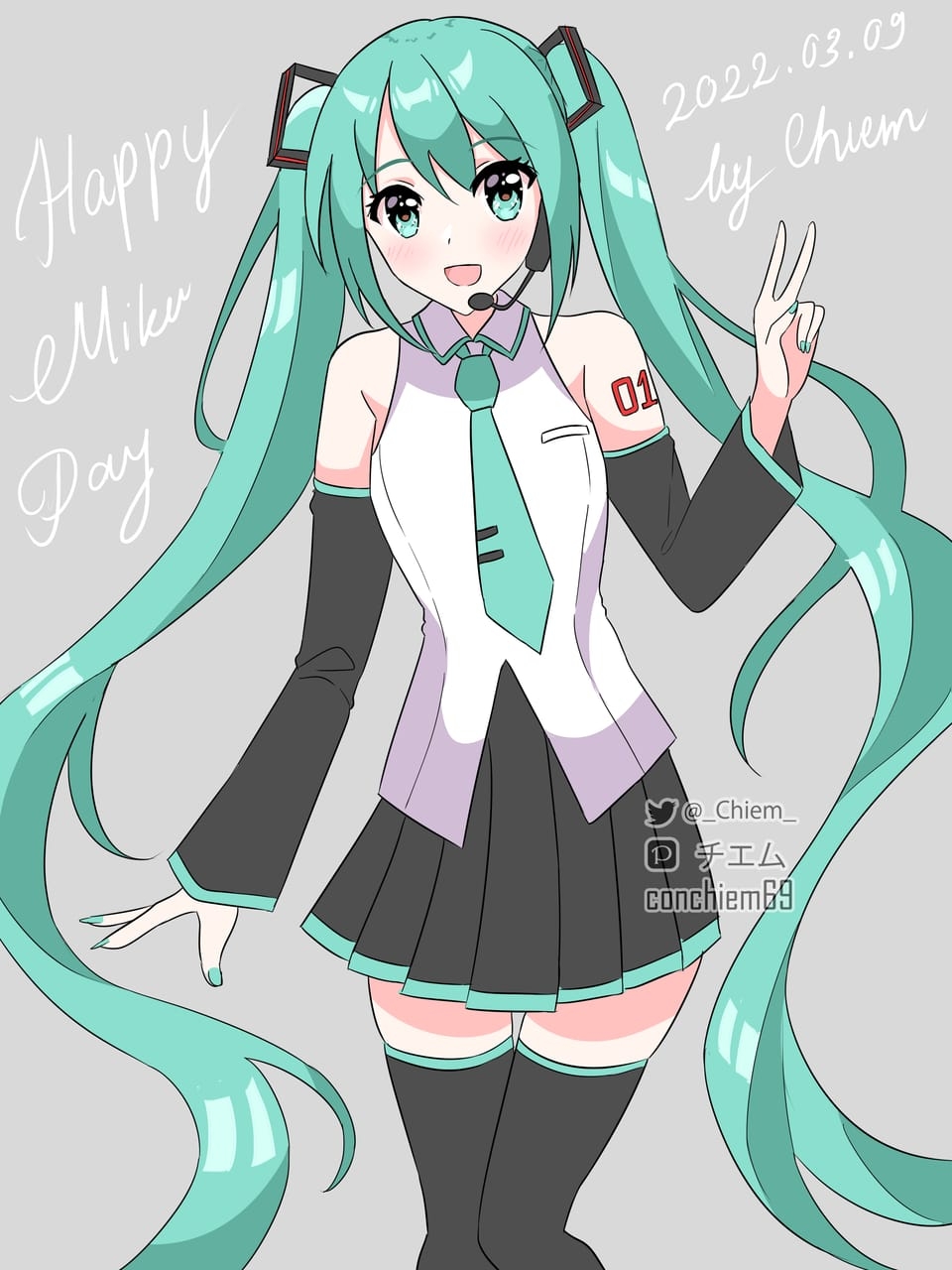 Hatsune Miku Con Chiem Illustrations ART Street