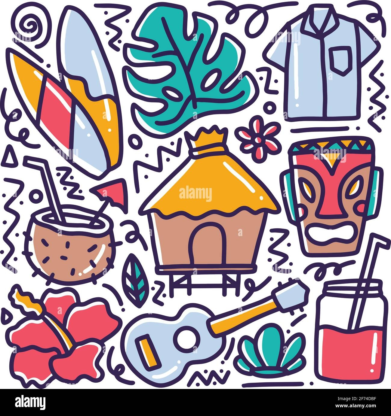 Hawaii Drawing Stock Vector Images Alamy