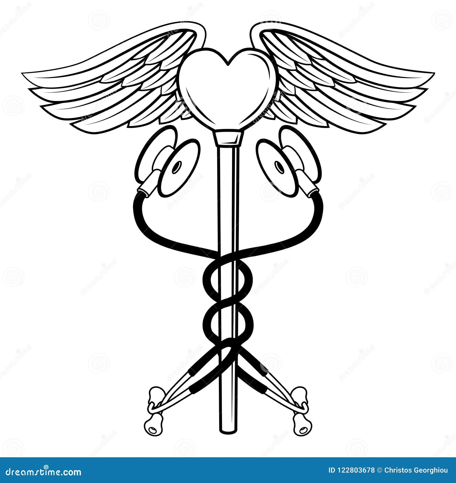 stethoscope drawing
