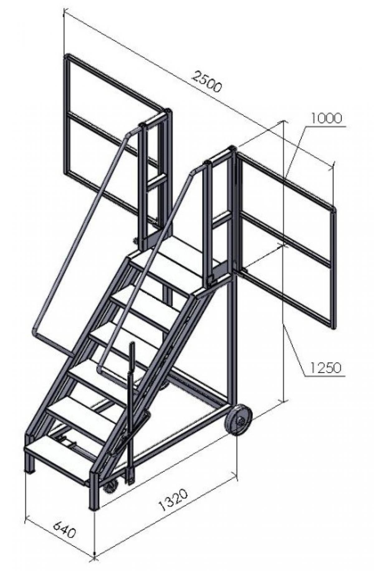 how to draw step platform
