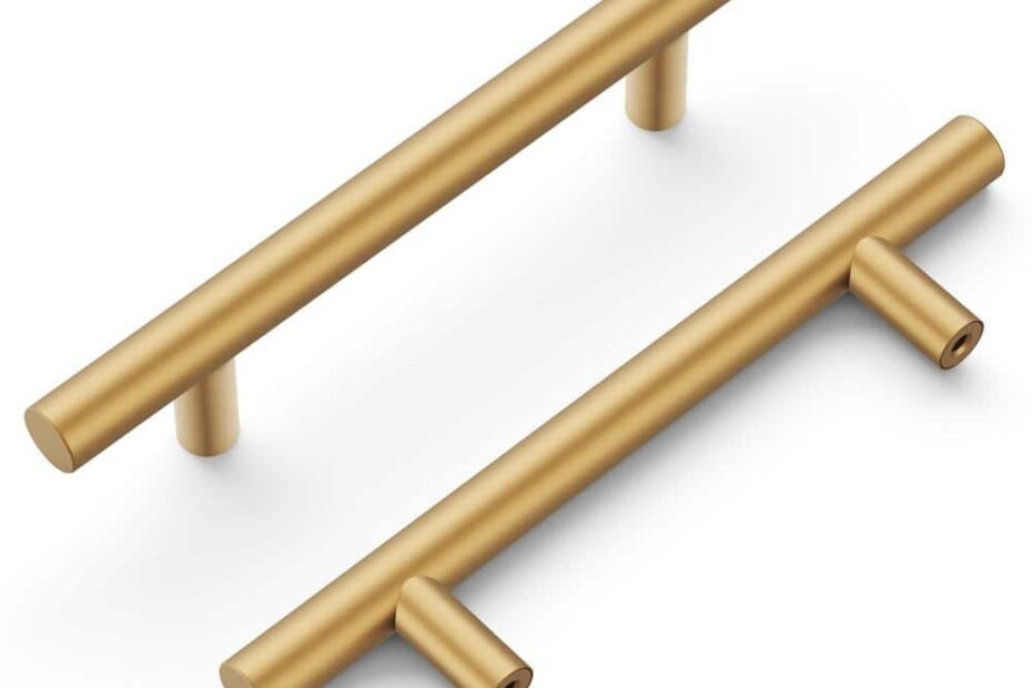 Heritage Designs 3 3 4 in 96mm Center to Center Brushed Brass Drawer Bar Pull 10 Pack