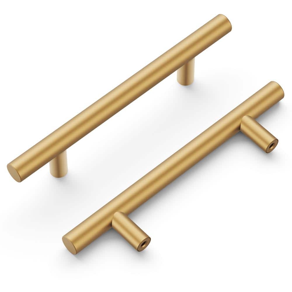 Heritage Designs 3 3 4 in 96mm Center to Center Brushed Brass Drawer Bar Pull 10 Pack 