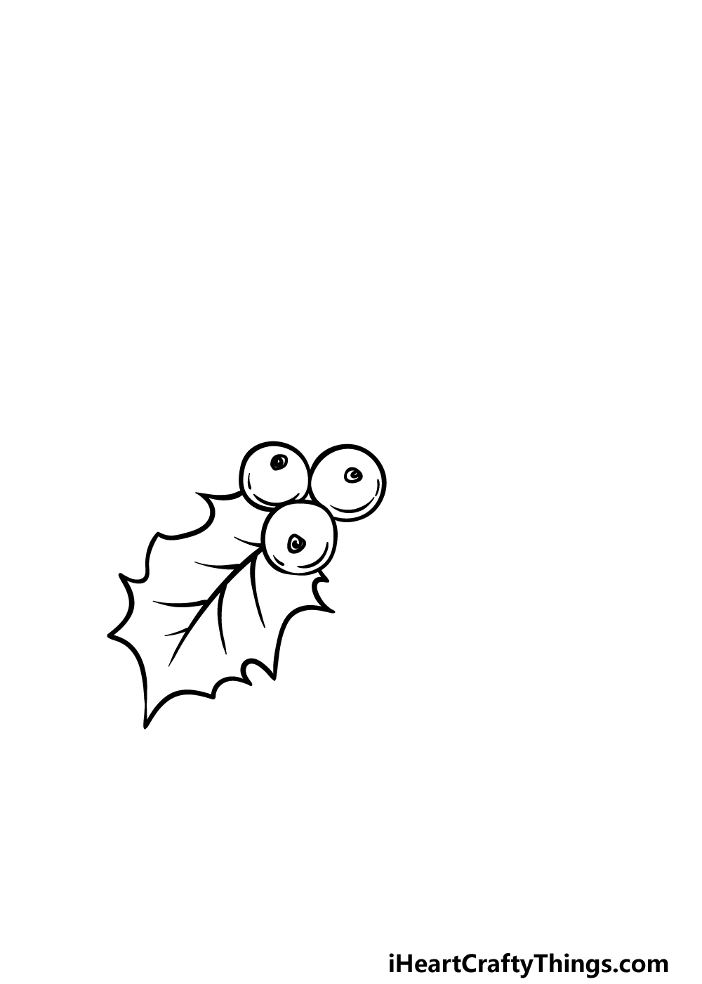 Holly Drawing How To Draw A Holly Step By Step