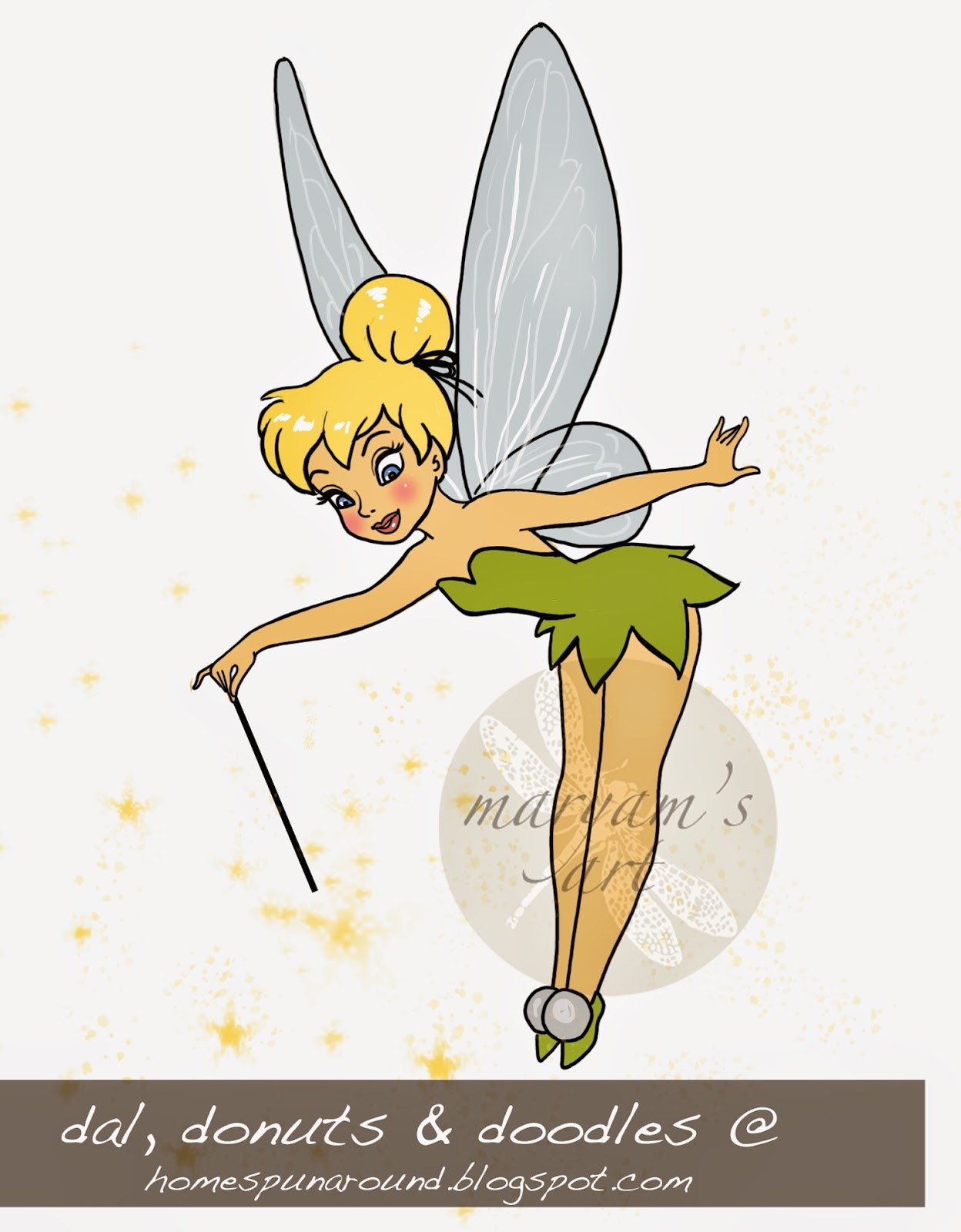 Home Spun Around Saturday Art School How To Draw Tinkerbell A 