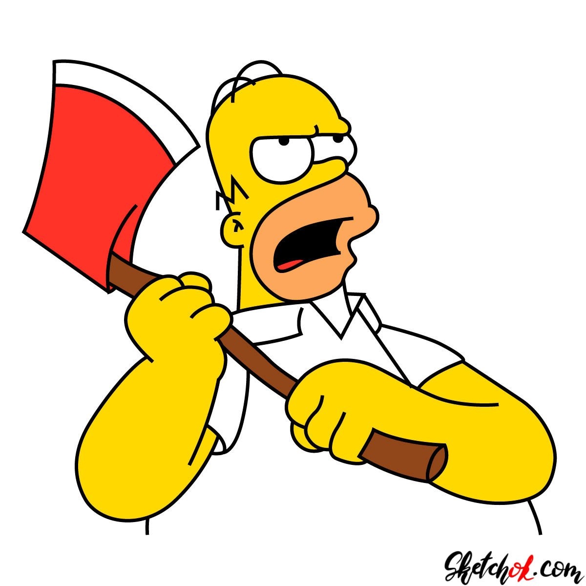 homer simpson drawing