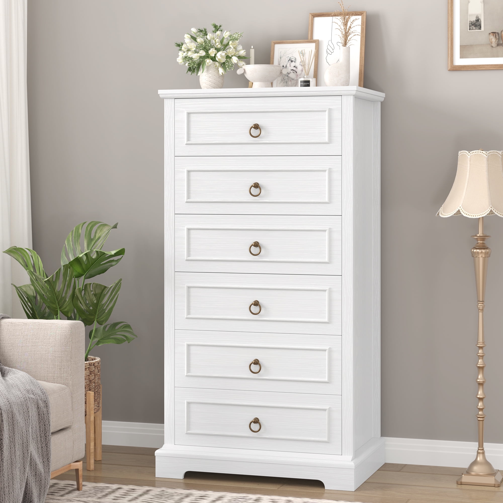 Homfa 6 Drawer Tall Dresser 52