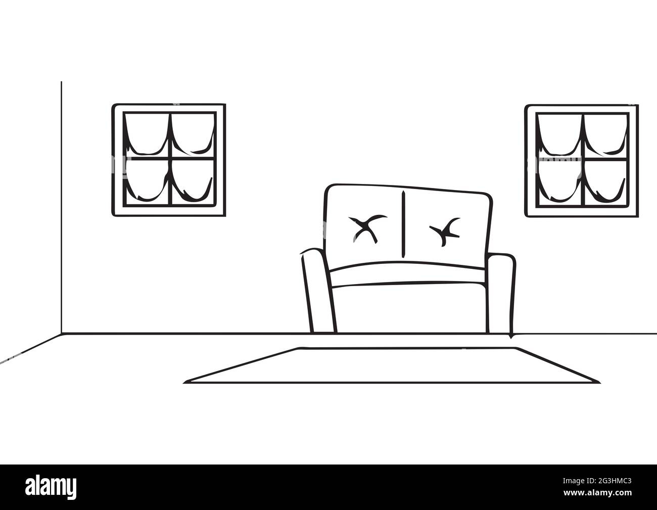 House Interior Drawing Cut Out Stock Images U0026 Pictures Alamy