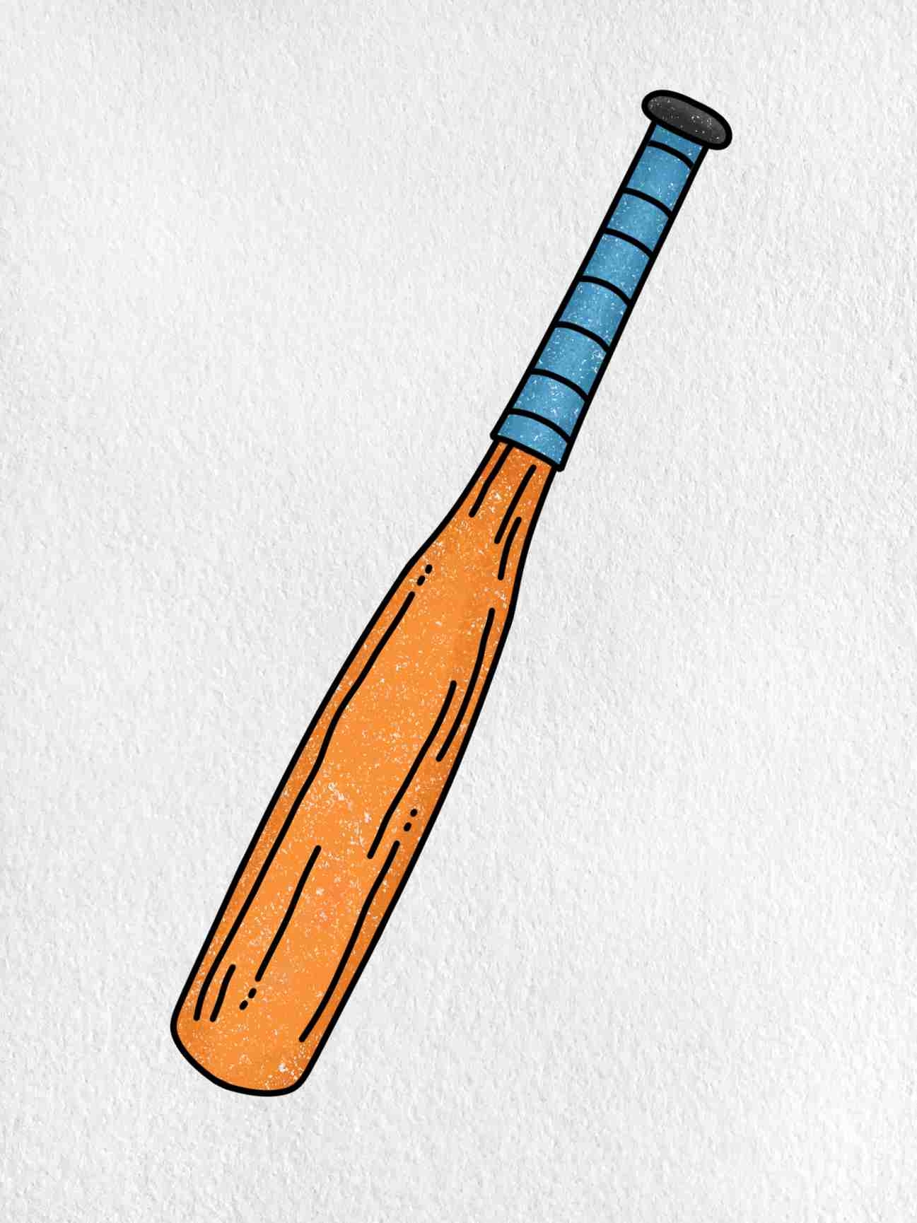 How To Draw A Baseball Bat HelloArtsy