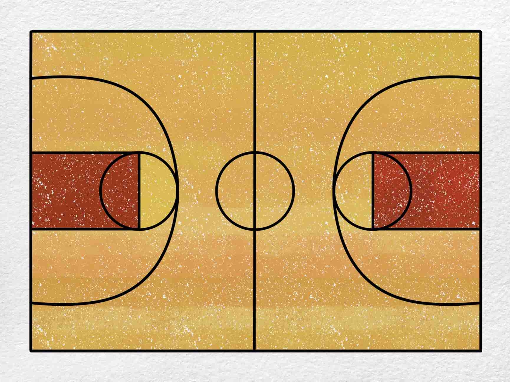 How To Draw A Basketball Court HelloArtsy
