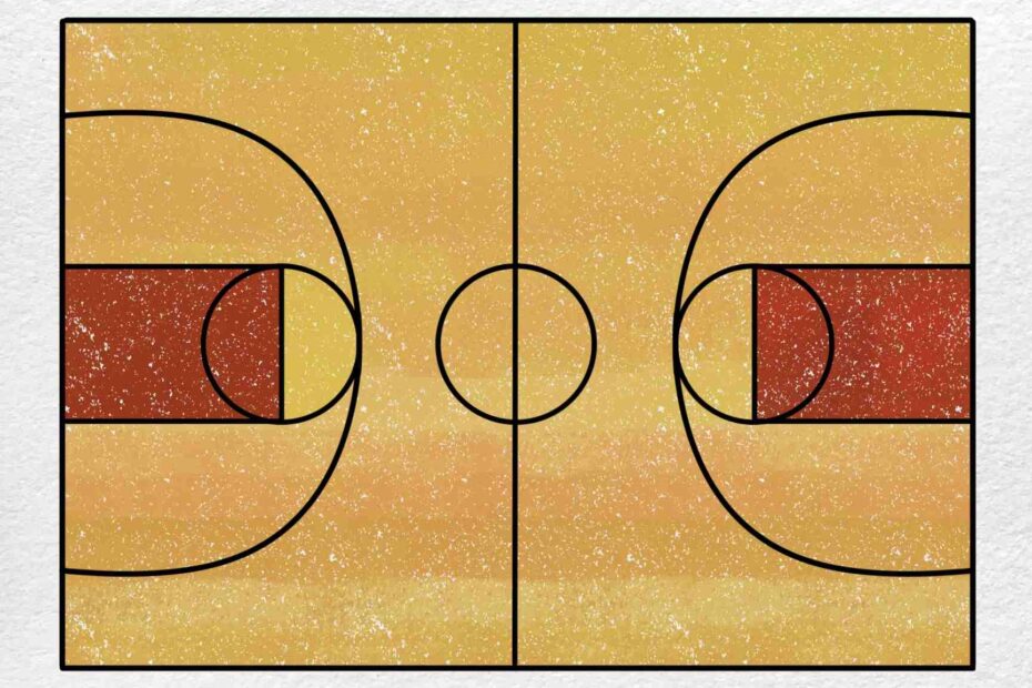 How To Draw A Basketball Court HelloArtsy