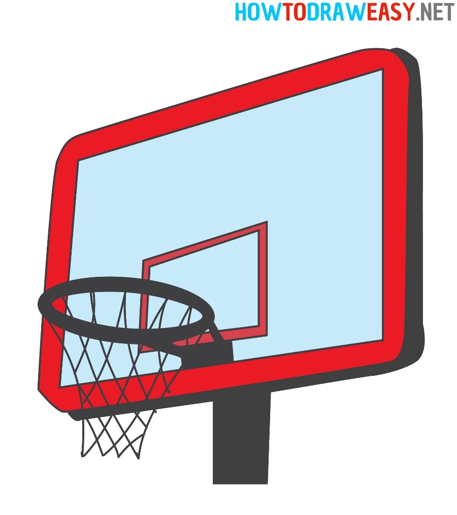 How To Draw A Basketball Hoop How To Draw Easy