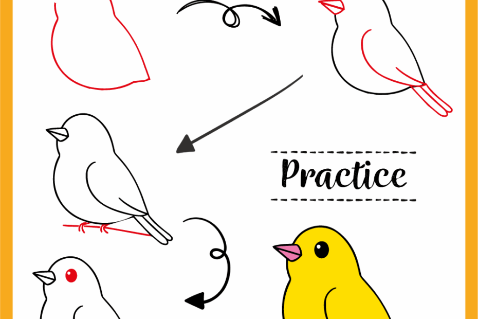 How To Draw A Bird For Kids Easy Drawing Free PDF Pencilscastle