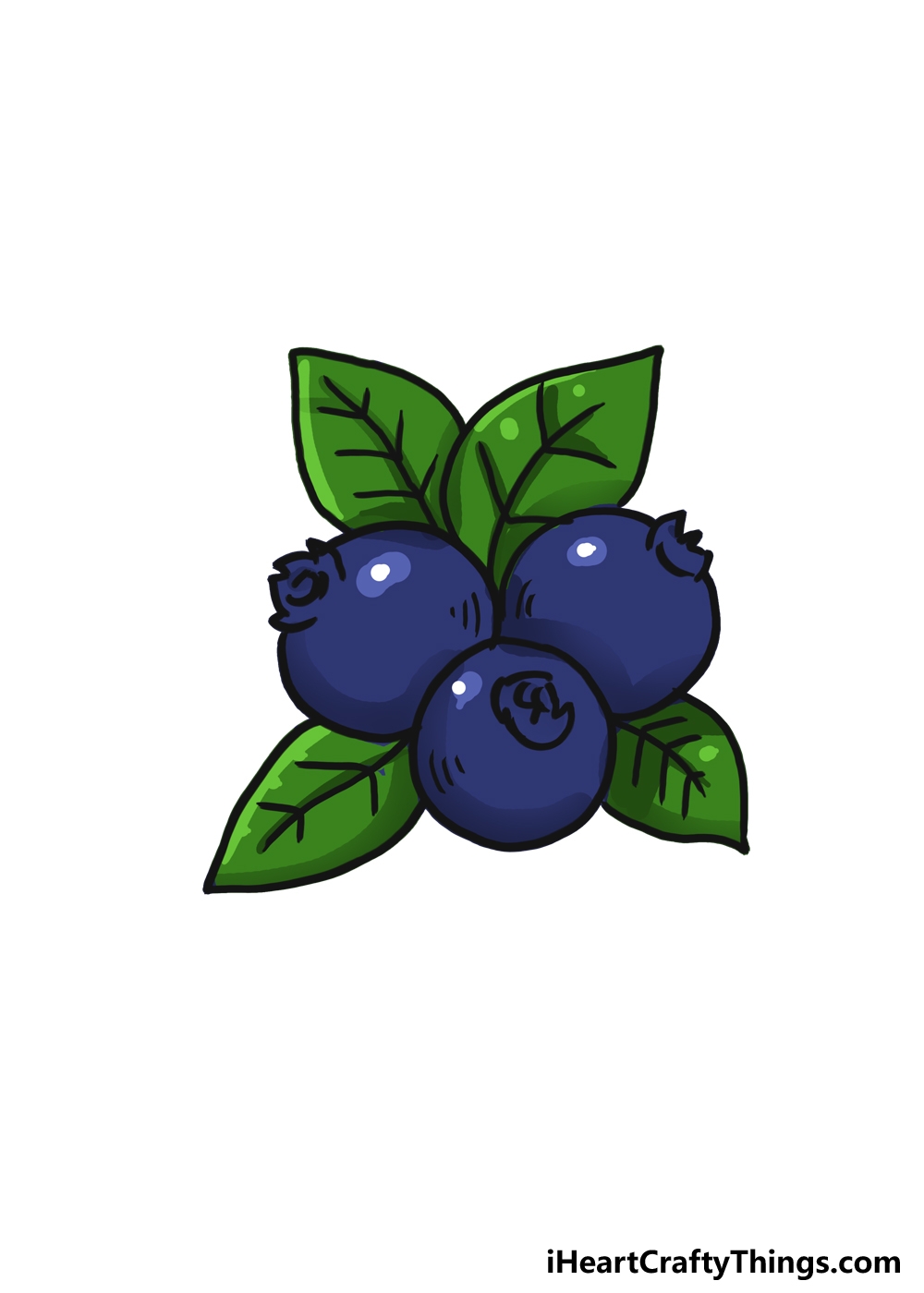 How To Draw A Blueberry Step By Step 