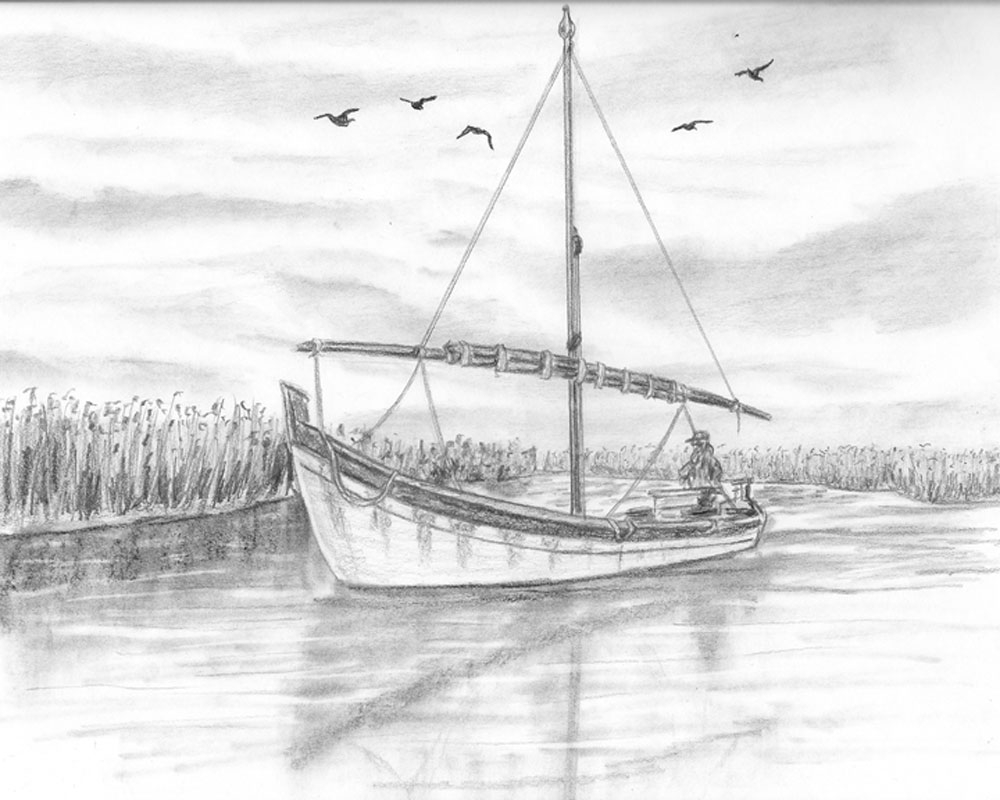 How To Draw A Boat On A Lake On A Cloudy Day Let s Draw Today