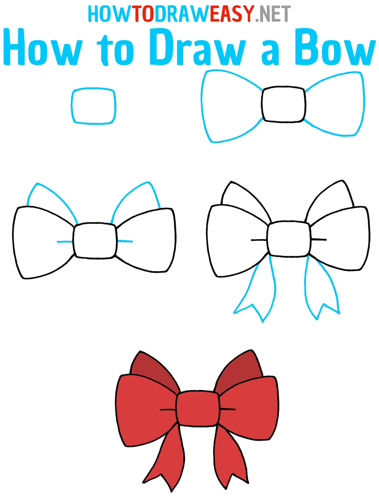 How To Draw A Bow How To Draw Easy
