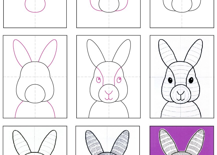 How To Draw A Bunny Easy Step by Step Art Lesson For Kids