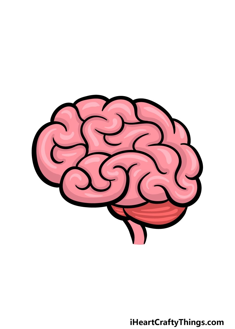 how to draw a brain
