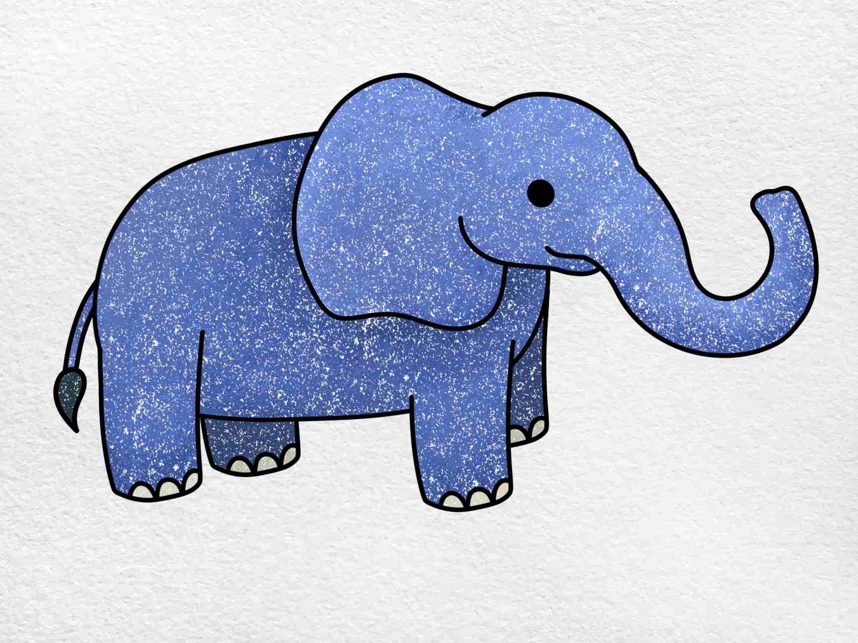 How To Draw A Cartoon Elephant HelloArtsy