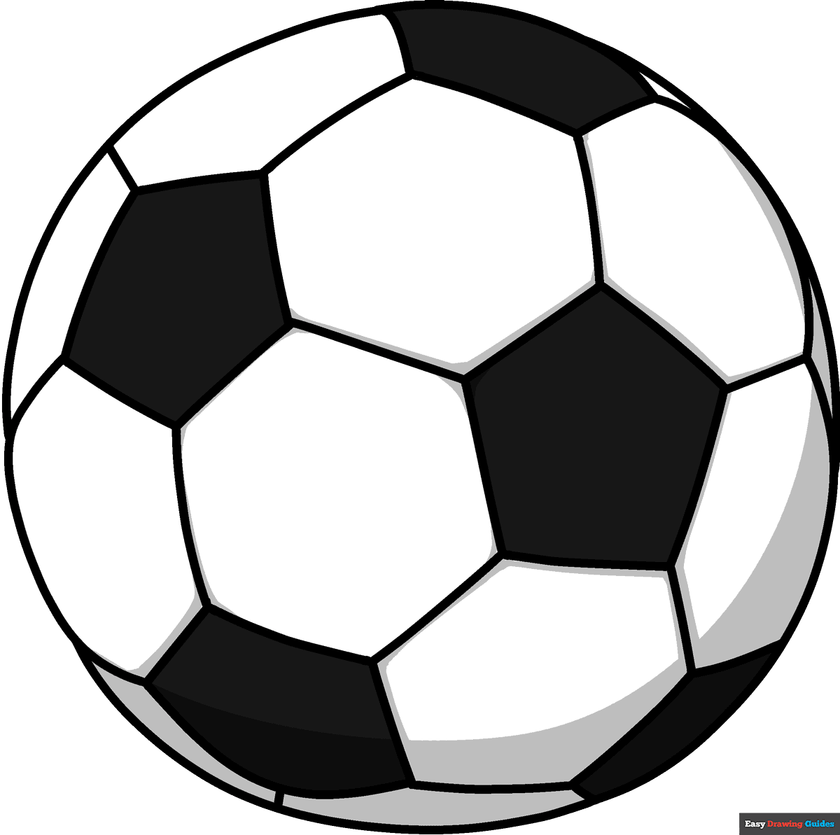How To Draw A Cartoon Soccer Ball Really Easy Drawing Tutorial