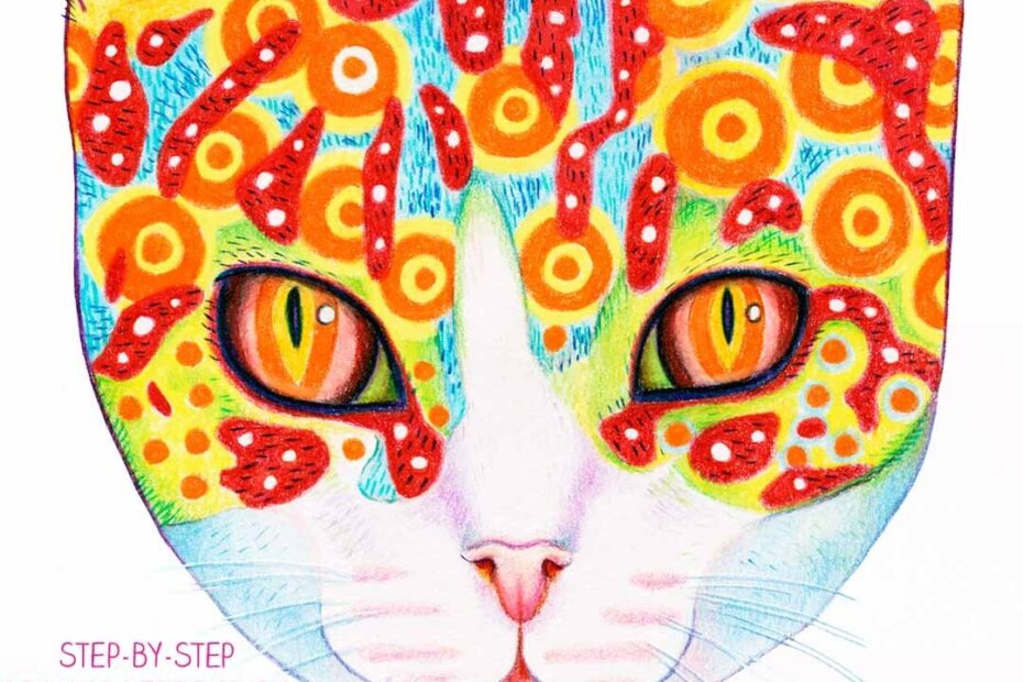 How To Draw A Cat Learn How To Create A Unique Colorful Cat