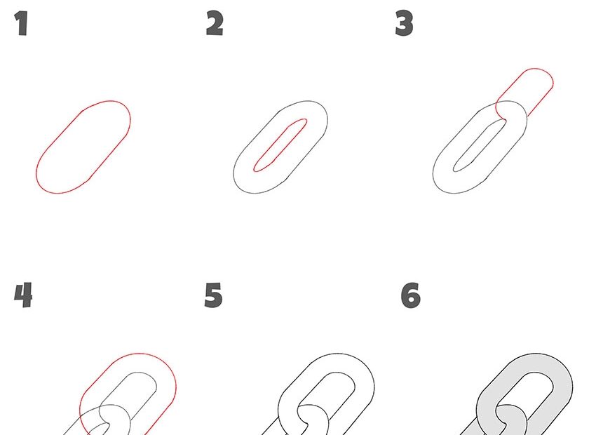 How To Draw A Chain Link Easy Drawing Tutorial For Kids